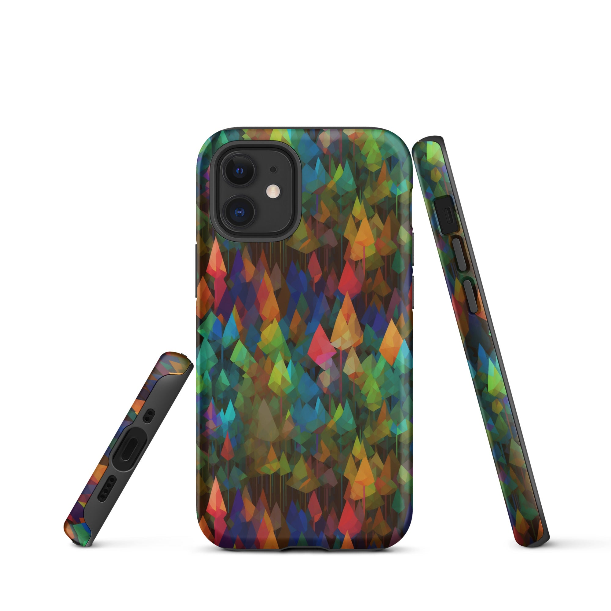 Tough Case for iPhone®- Rainbow Forest Pattern 02