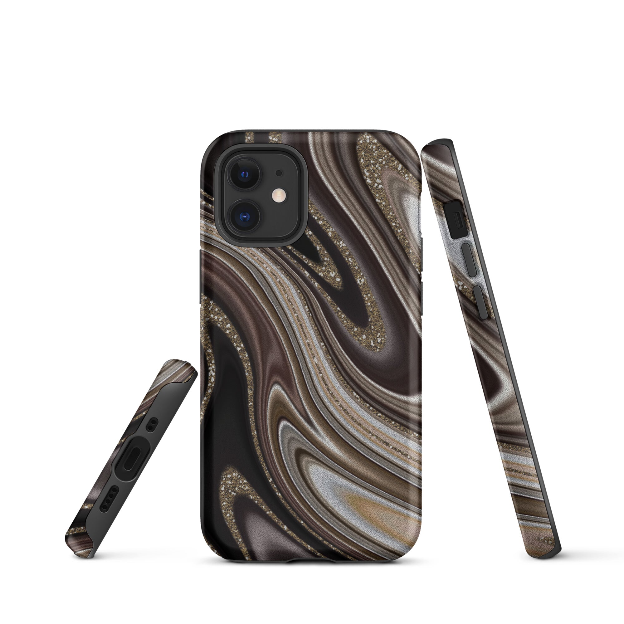 Tough Case for iPhone®- Abstract leather