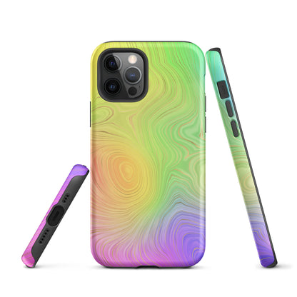 Tough Case for iPhone®- Rainbow Strata Pattern II