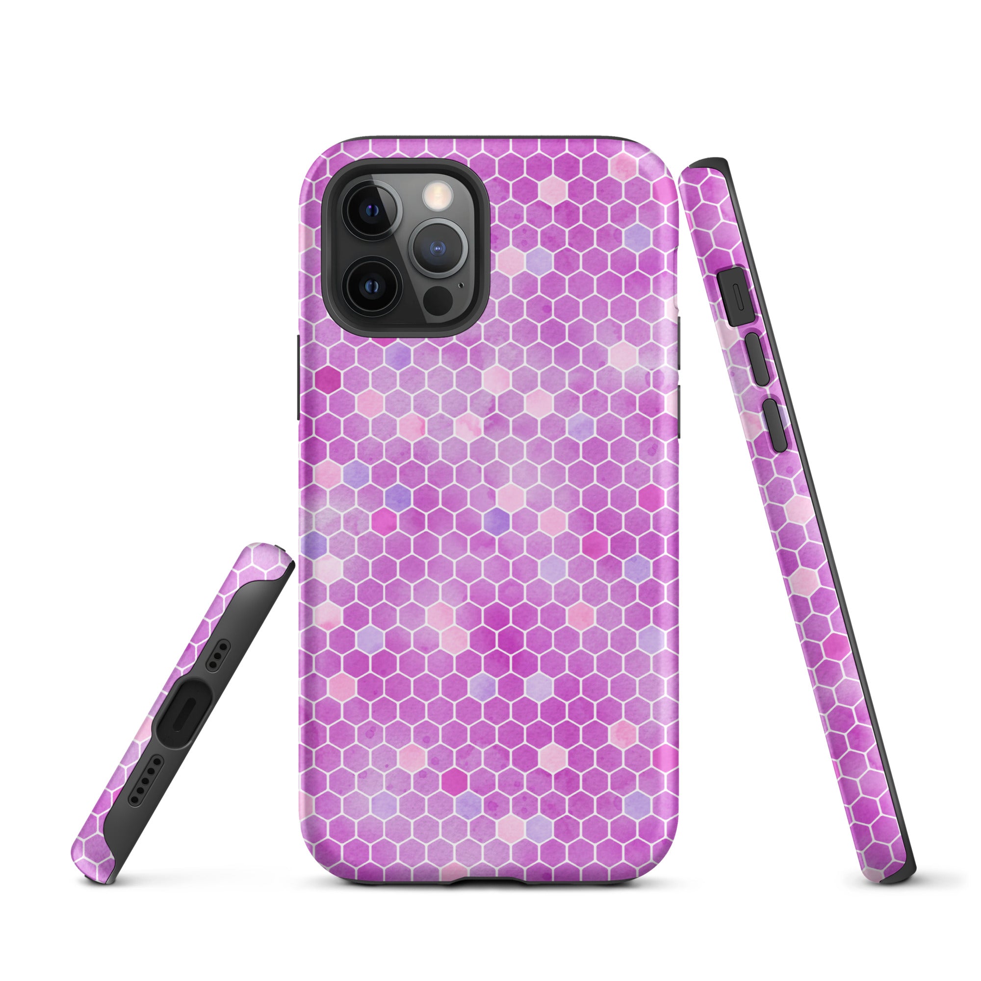 Tough Case for iPhone®- Honeycomb Pink