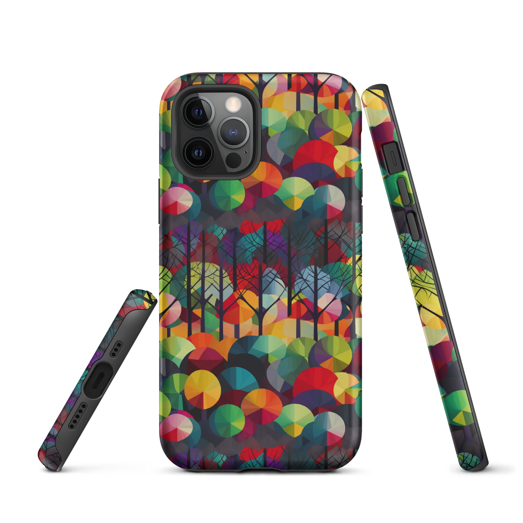 Tough Case for iPhone®- Rainbow Forest Pattern III