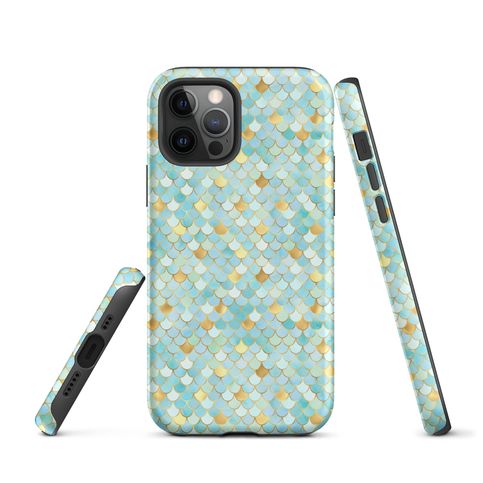 Tough Case for iPhone®- Mermaid Skin Cyan