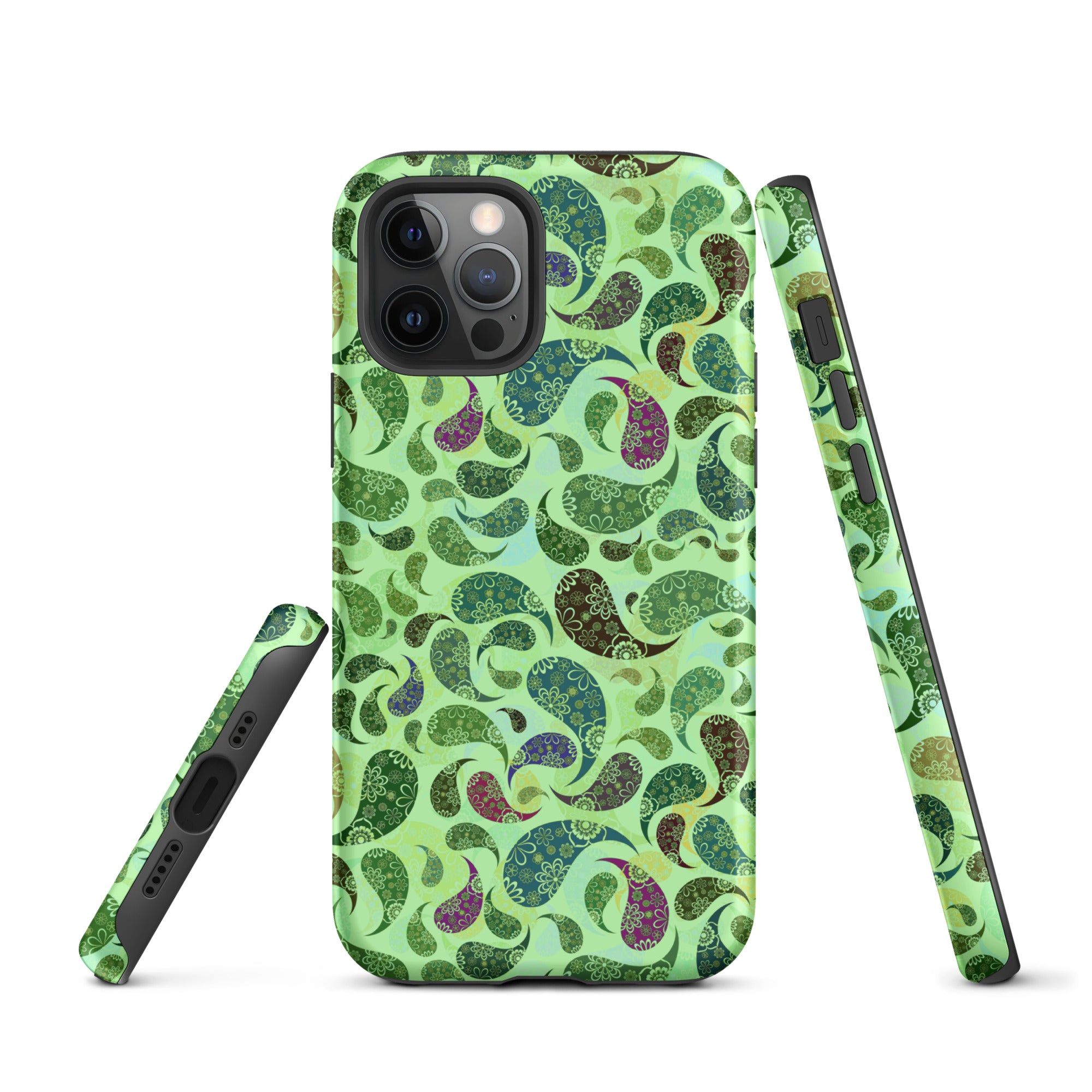 Tough Case for iPhone®- Paisley Green