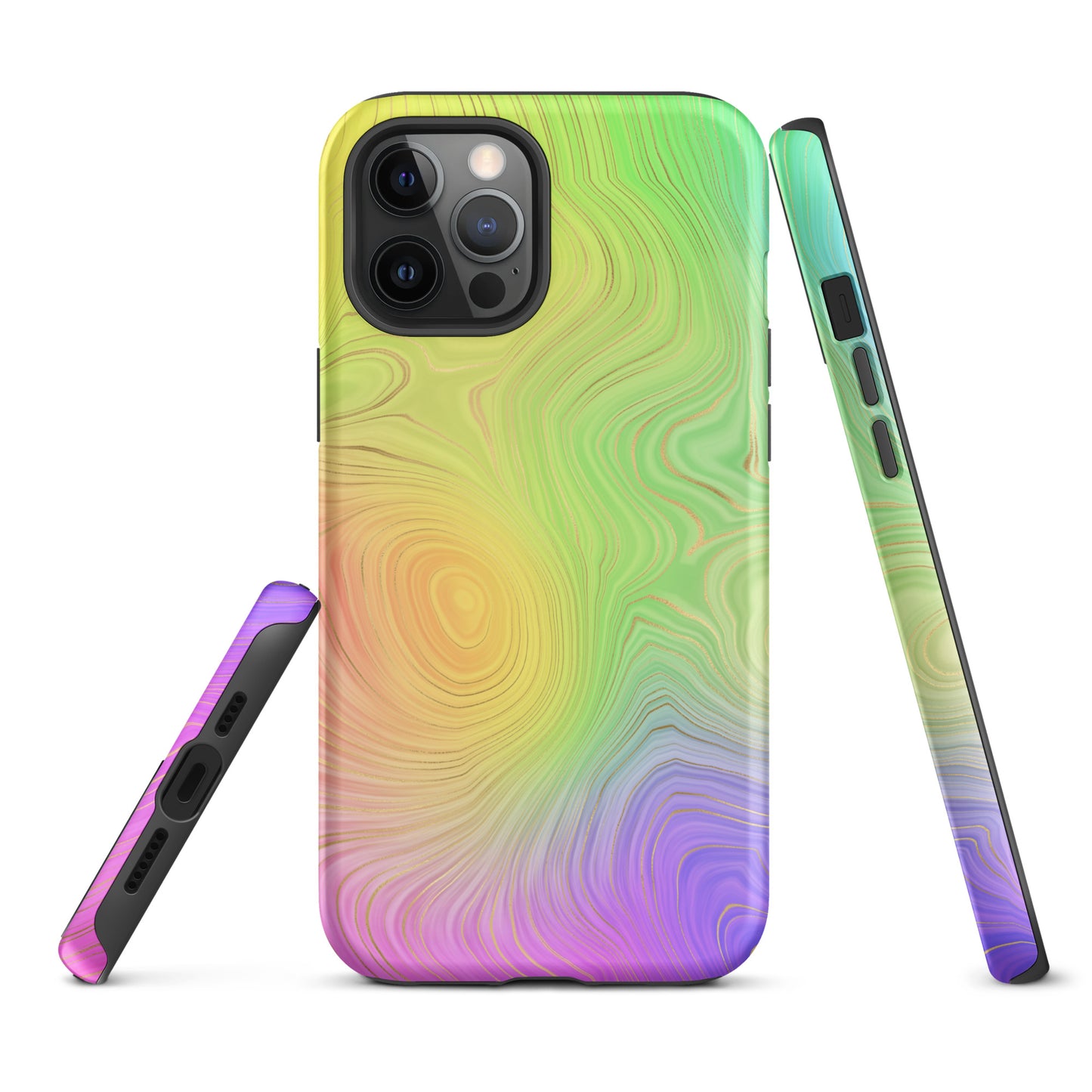 Tough Case for iPhone®- Rainbow Strata Pattern II