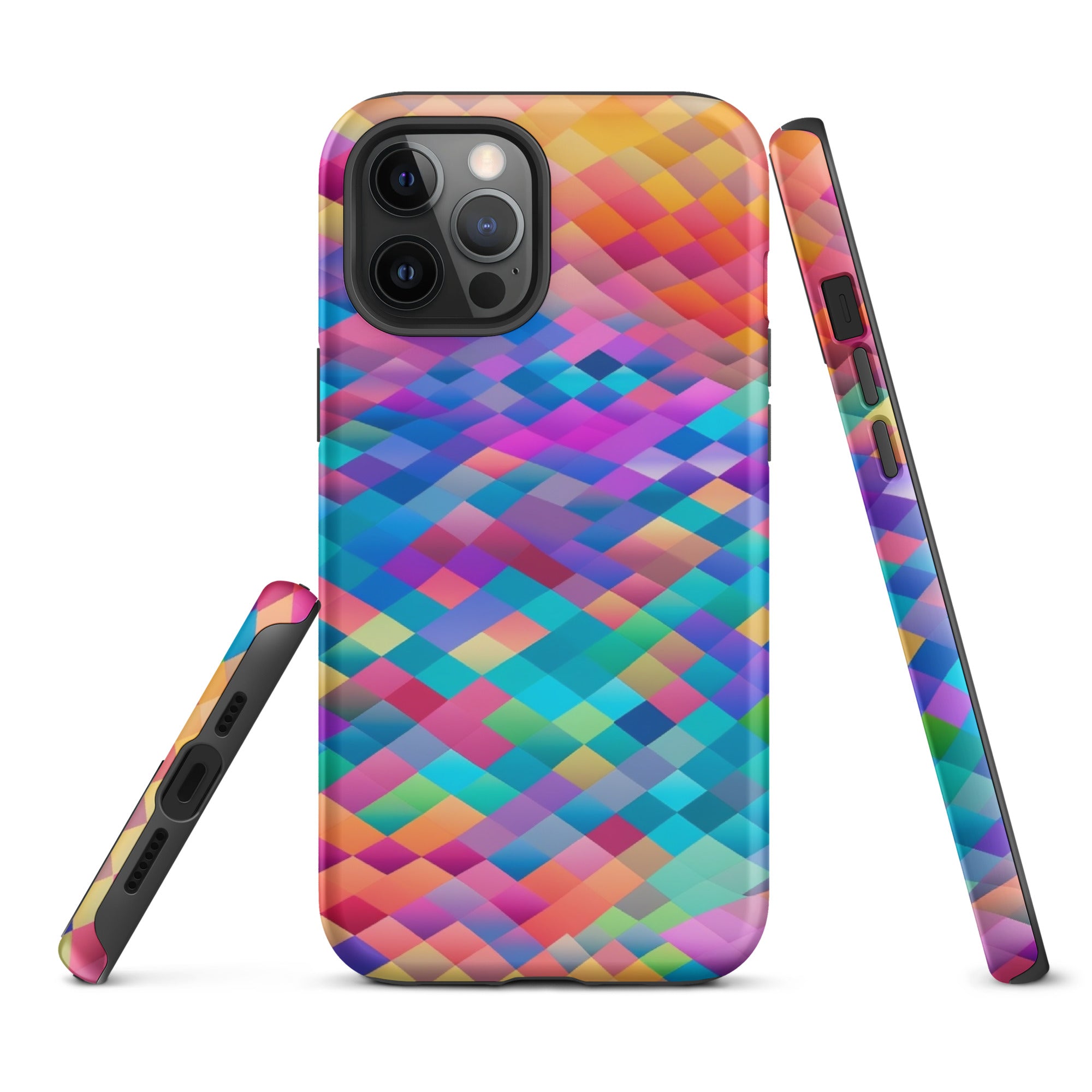 Tough Case for iPhone®- Rainbow Cloud Pattern IV