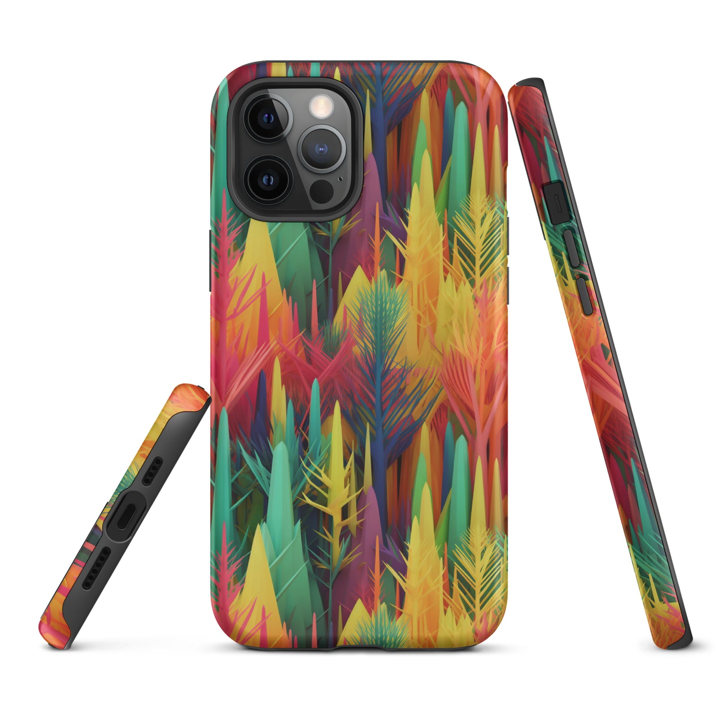 Tough Case for iPhone®- Rainbow Forest Pattern I