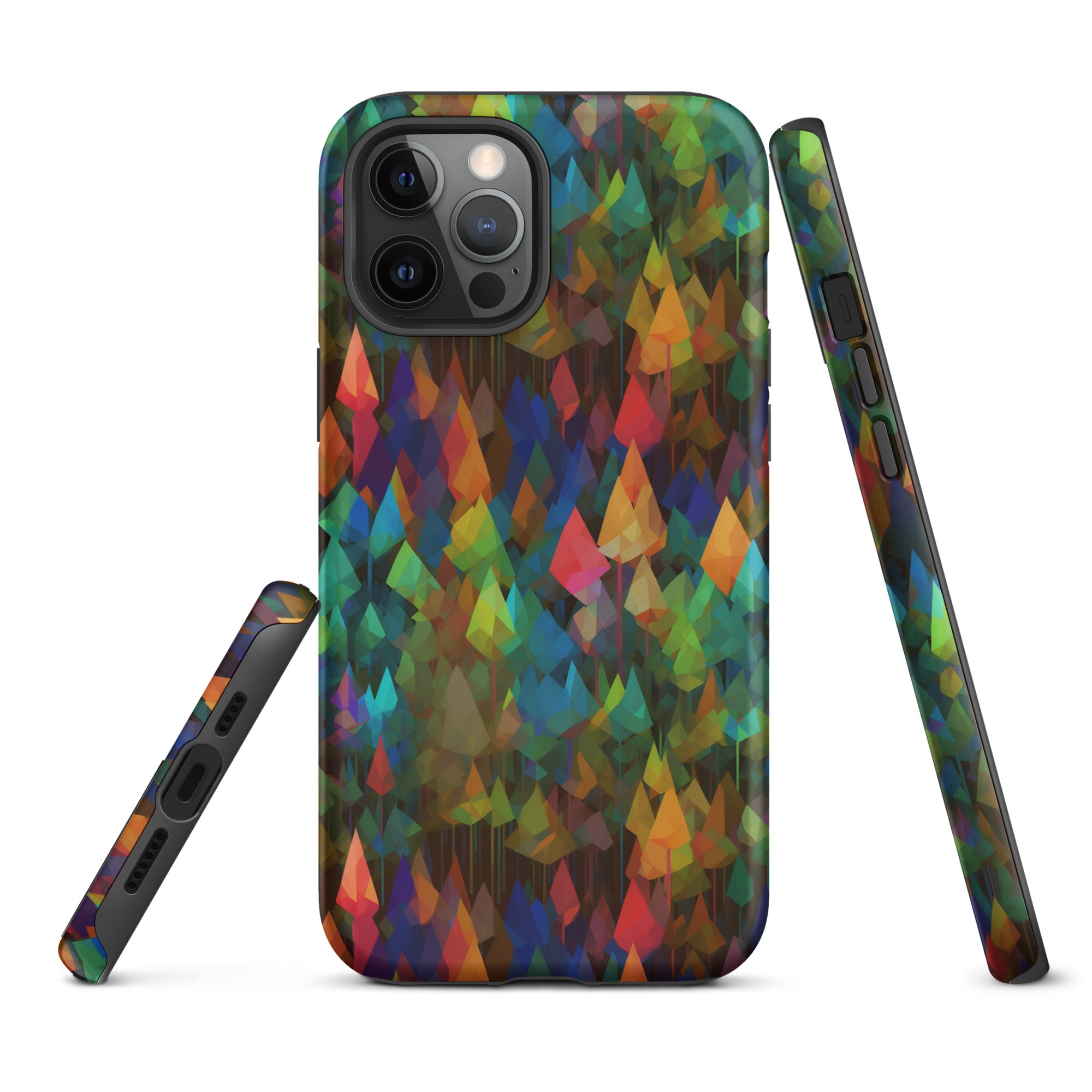 Tough Case for iPhone®- Rainbow Forest Pattern II