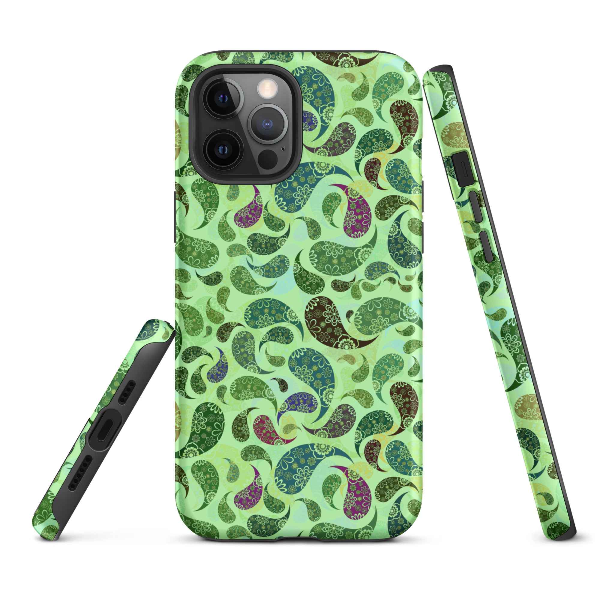 Tough Case for iPhone®- Paisley Green