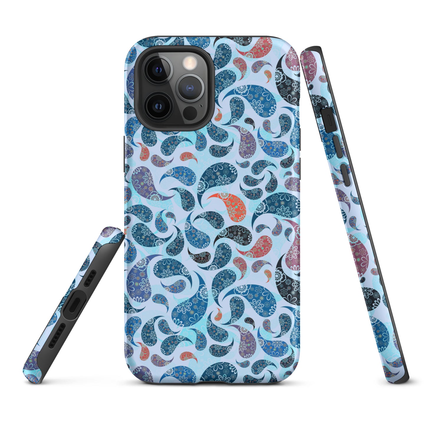 Tough Case for iPhone®- Paisley Blue