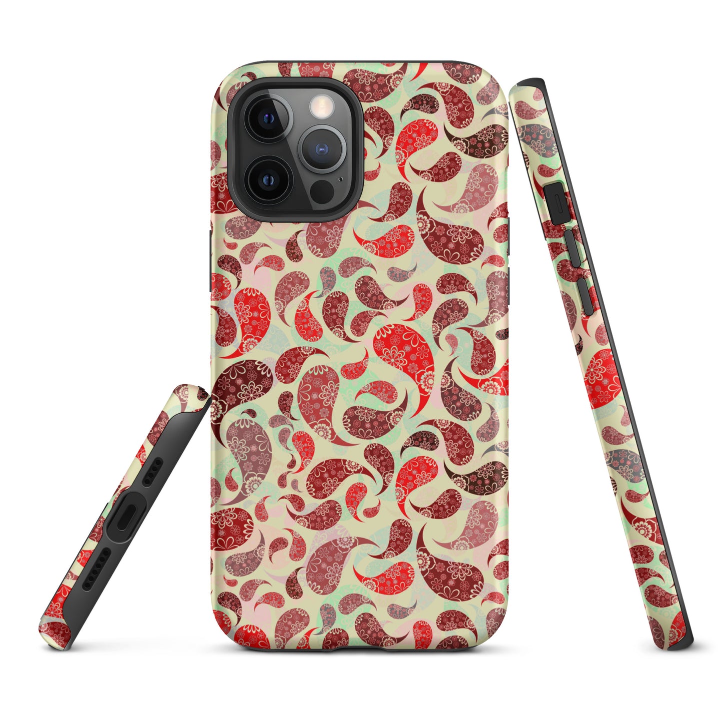 Tough Case for iPhone®- Paisley Red