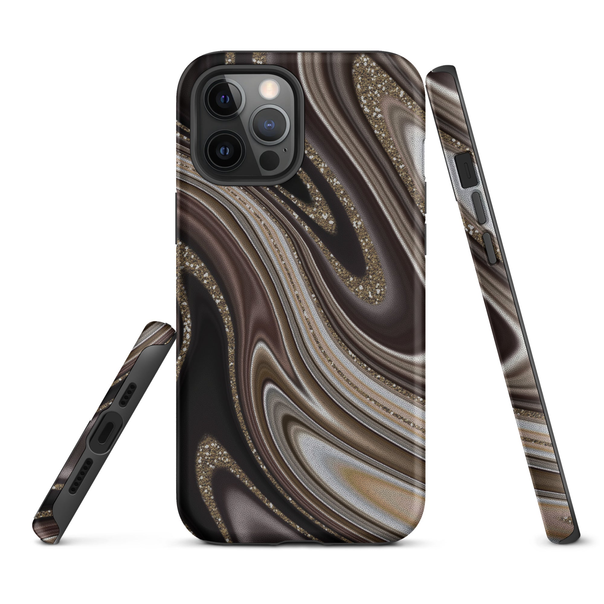 Tough Case for iPhone®- Abstract leather