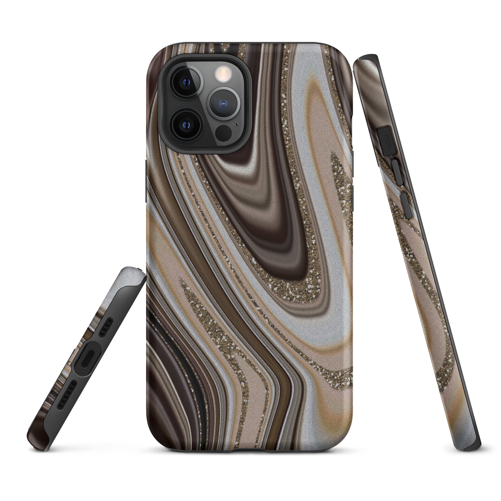 Tough Case for iPhone®- Abstract leather