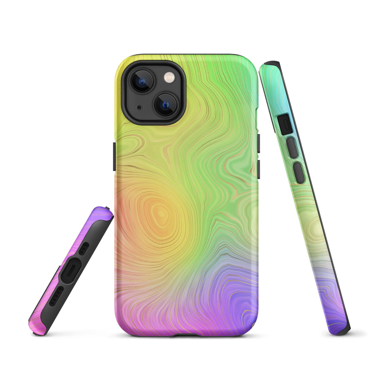 Tough Case for iPhone®- Rainbow Strata Pattern II
