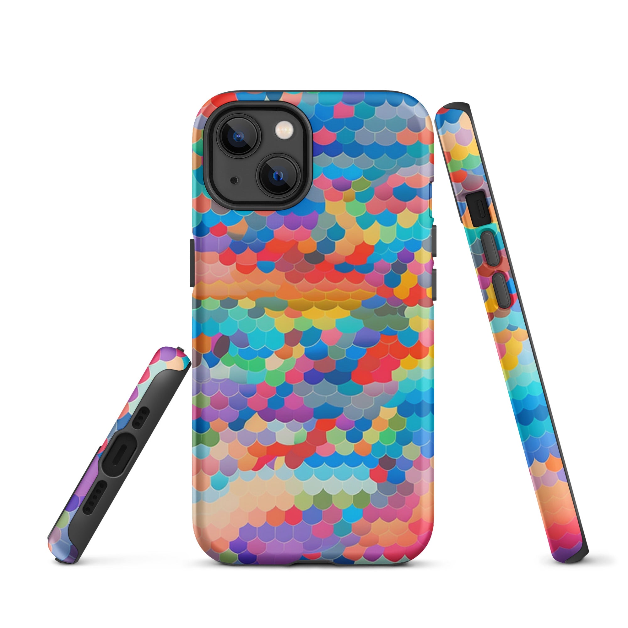 Tough Case for iPhone®- Rainbow Cloud Pattern III