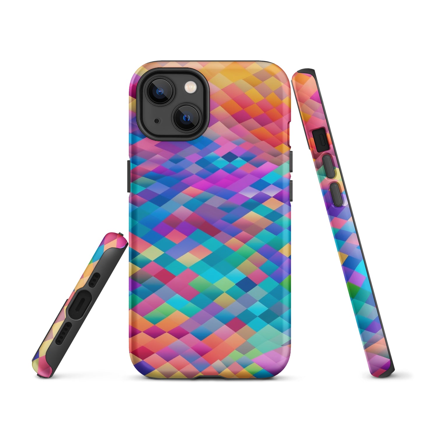 Tough Case for iPhone®- Rainbow Cloud Pattern IV