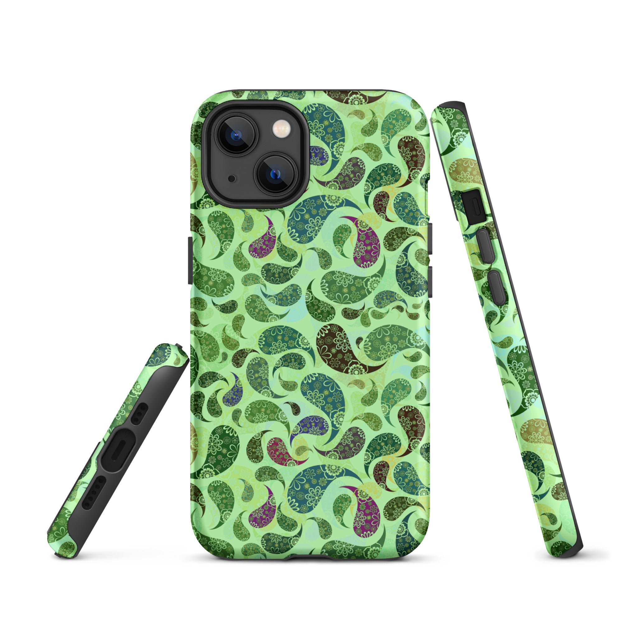 Tough Case for iPhone®- Paisley Green