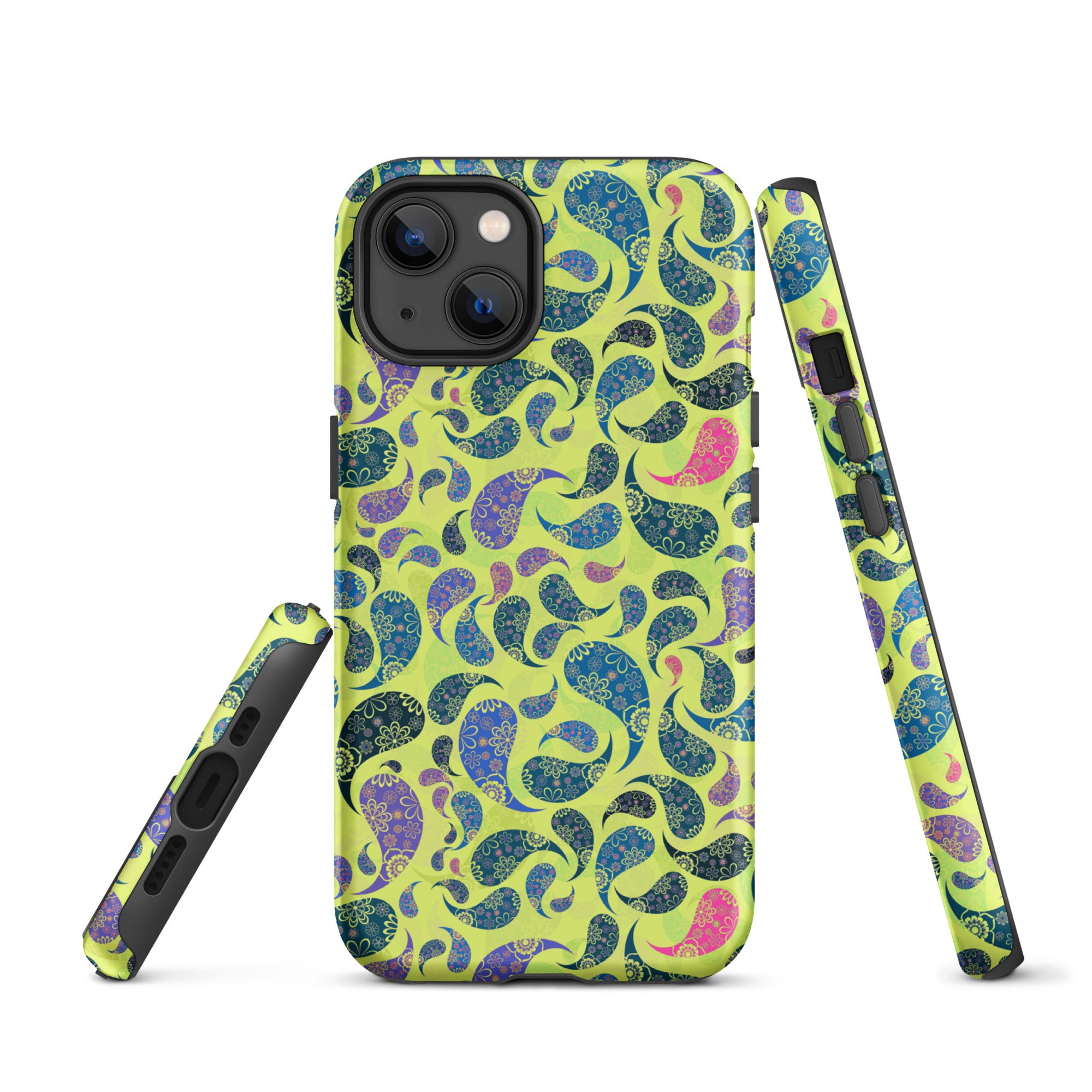 Tough Case for iPhone®- Paisley Yellow