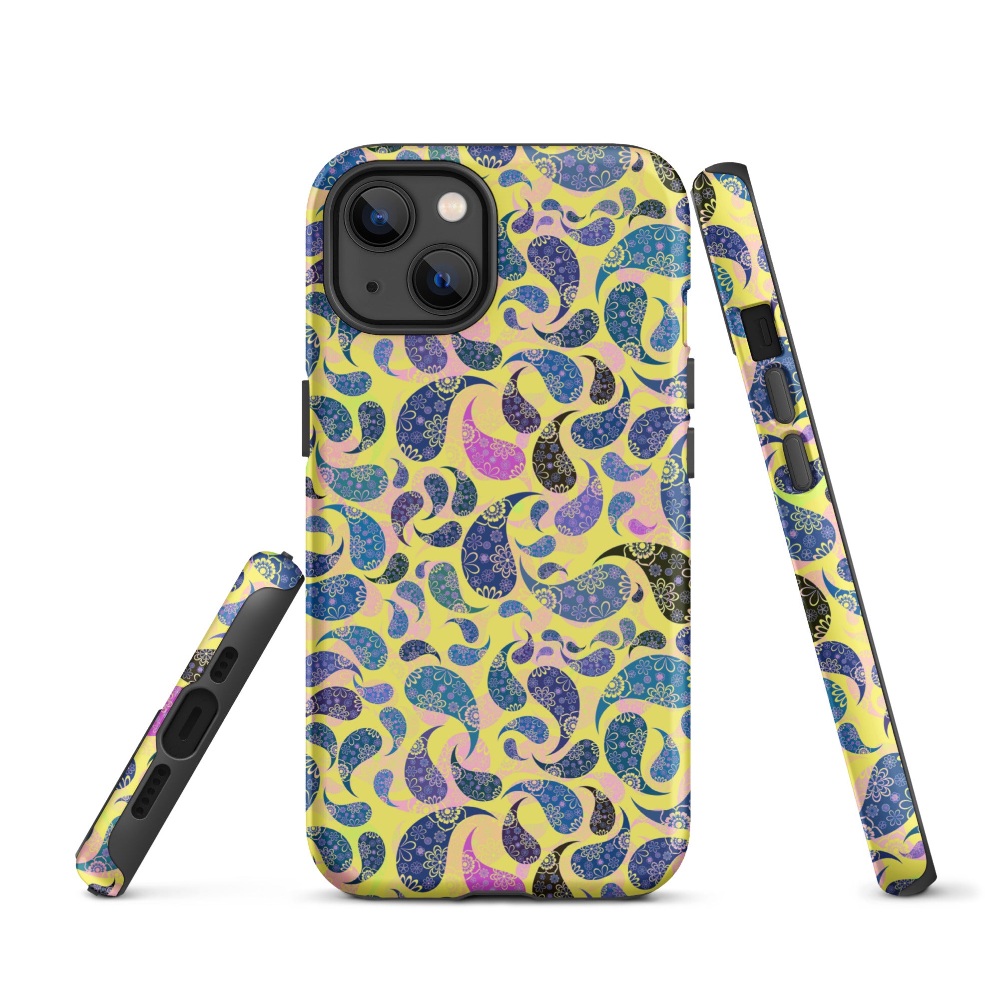 Tough Case for iPhone®- Paisley Dark Yellow