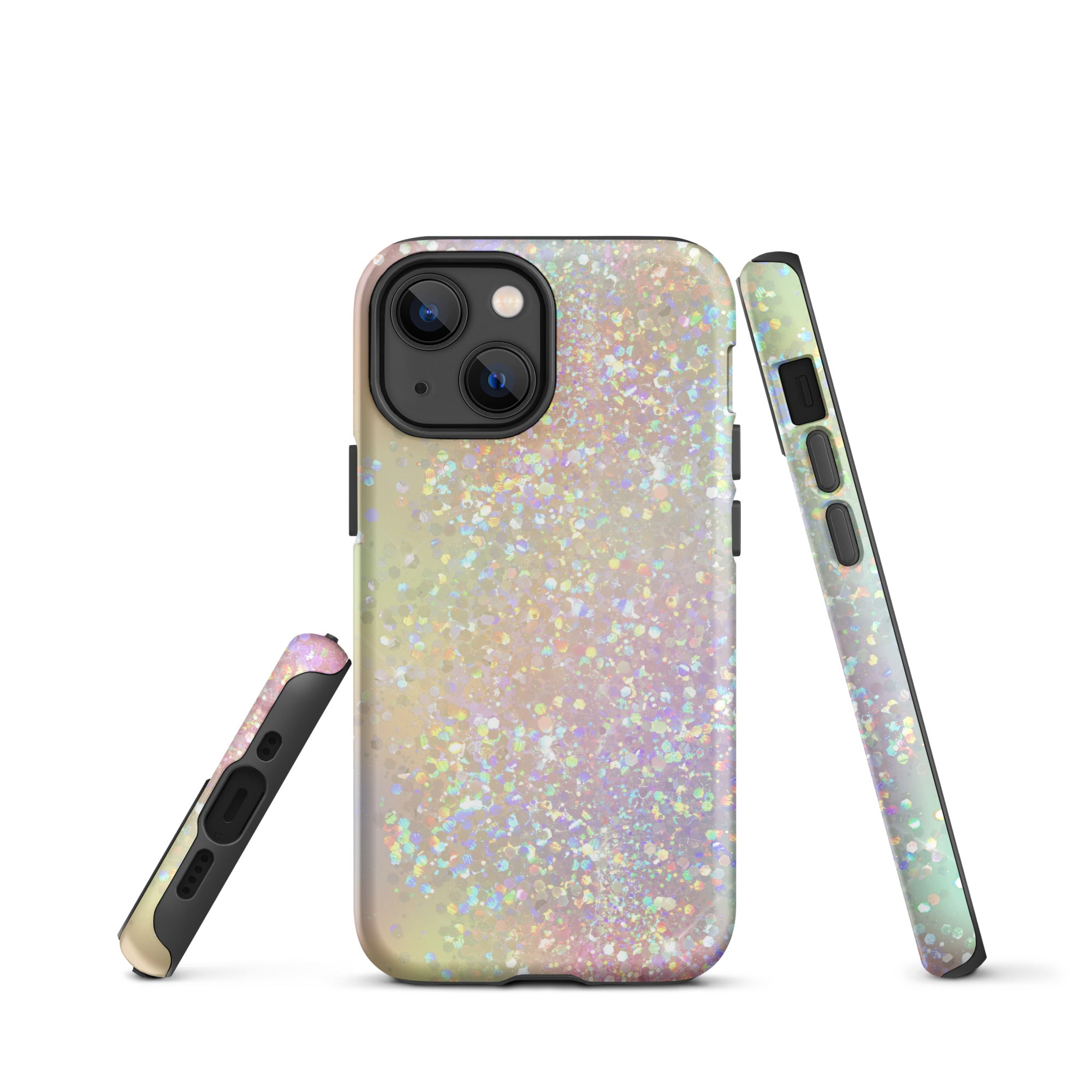 Tough Case for iPhone®- Rainbow Glitter Pattern I