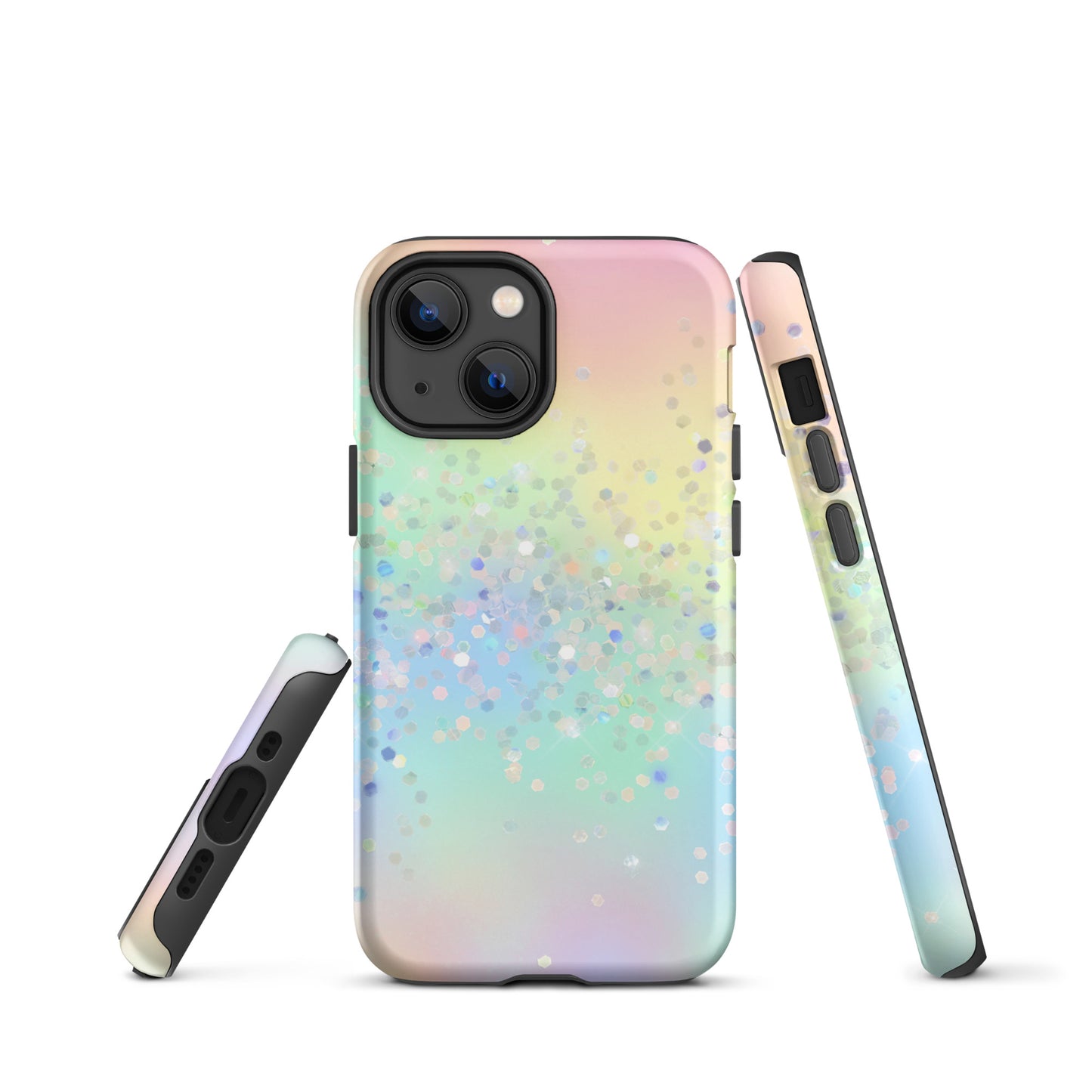 Tough Case for iPhone®- Rainbow Glitter Pattern II