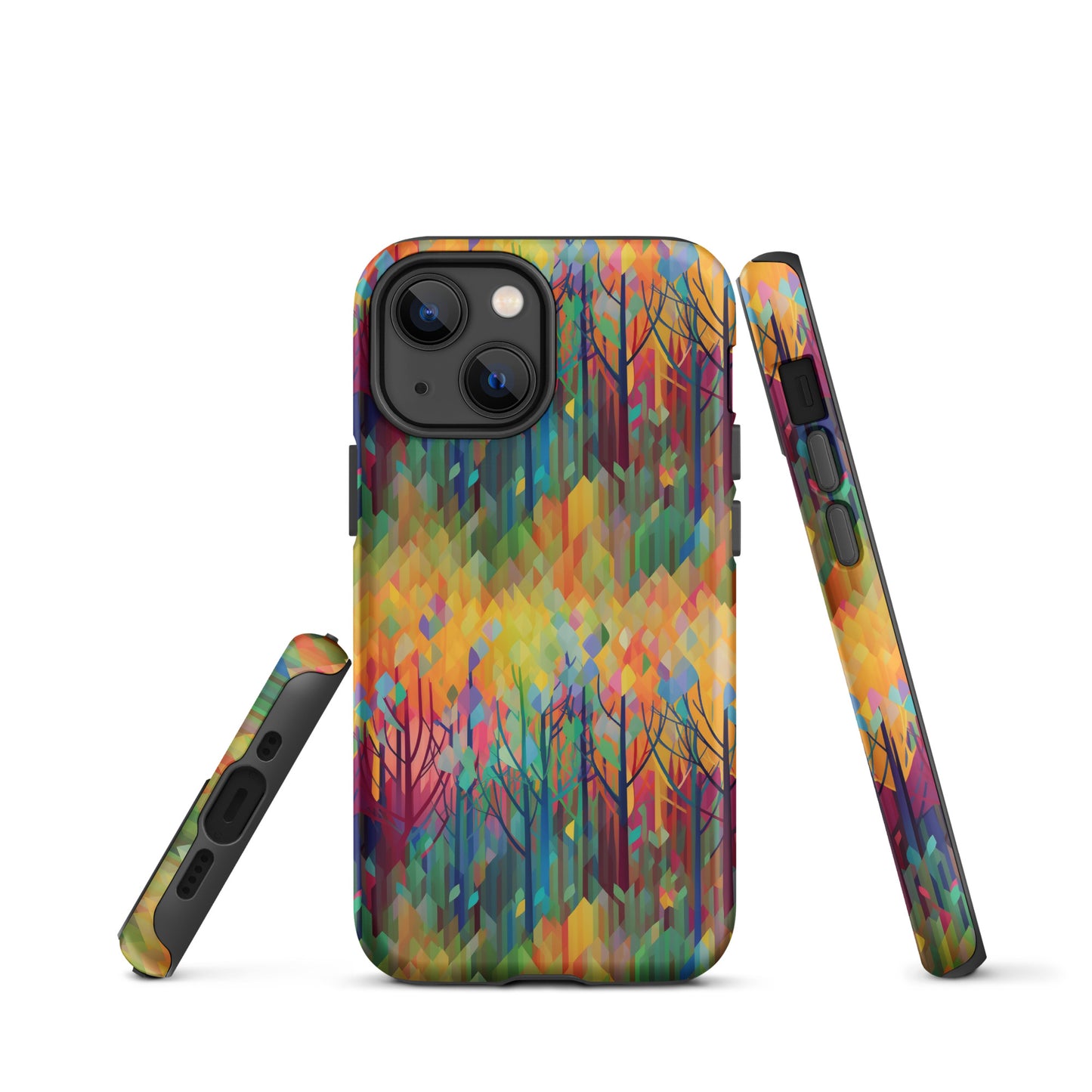 Tough Case for iPhone®- Rainbow Forest Pattern IV