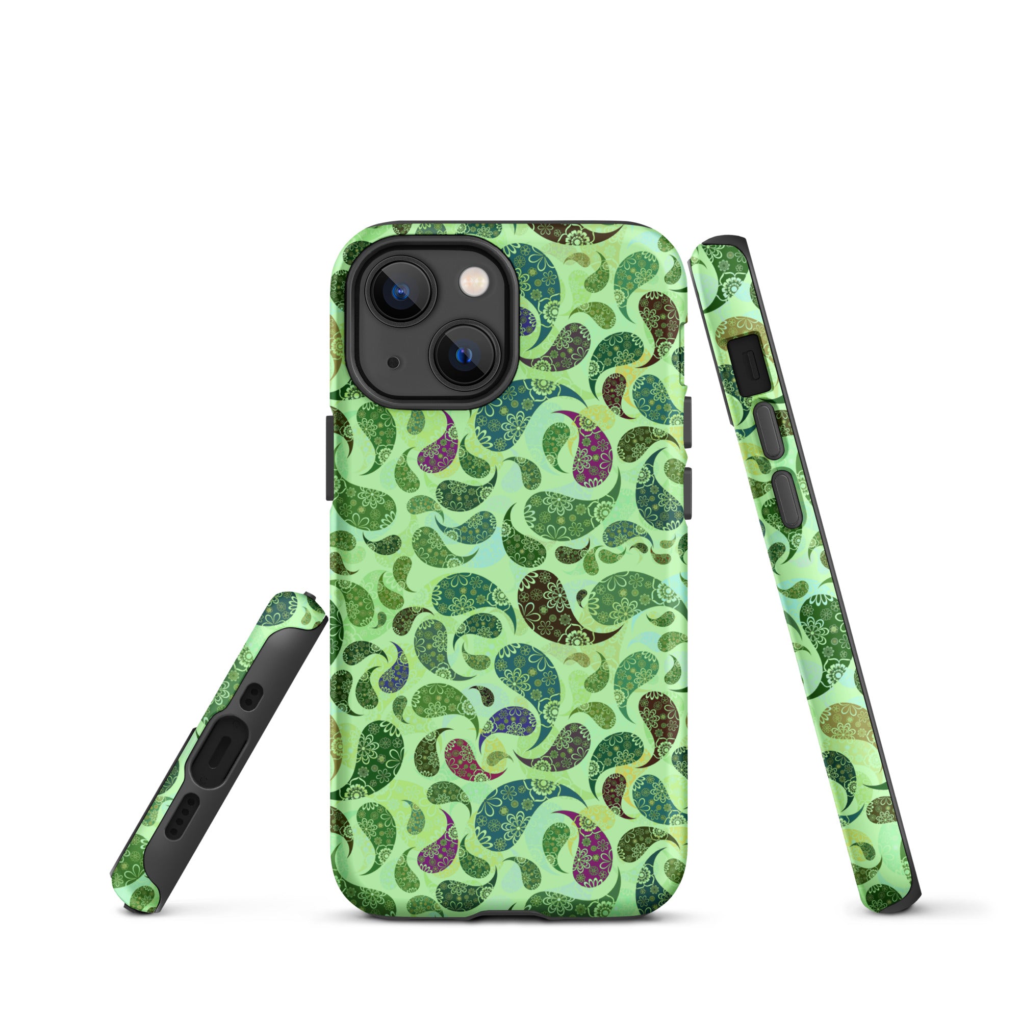 Tough Case for iPhone®- Paisley Green