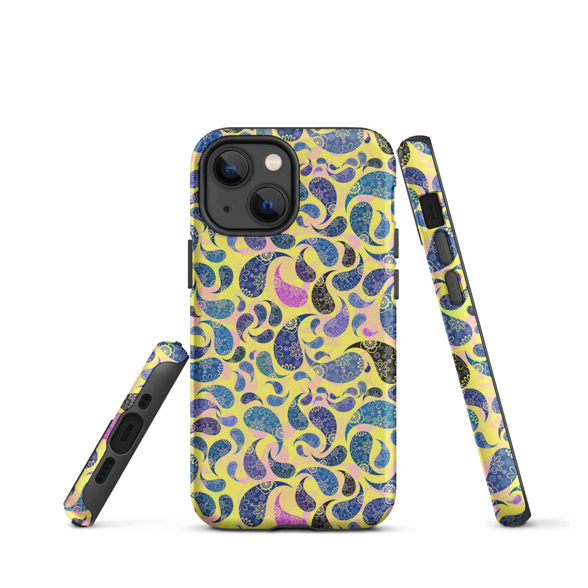 Tough Case for iPhone®- Paisley Dark Yellow