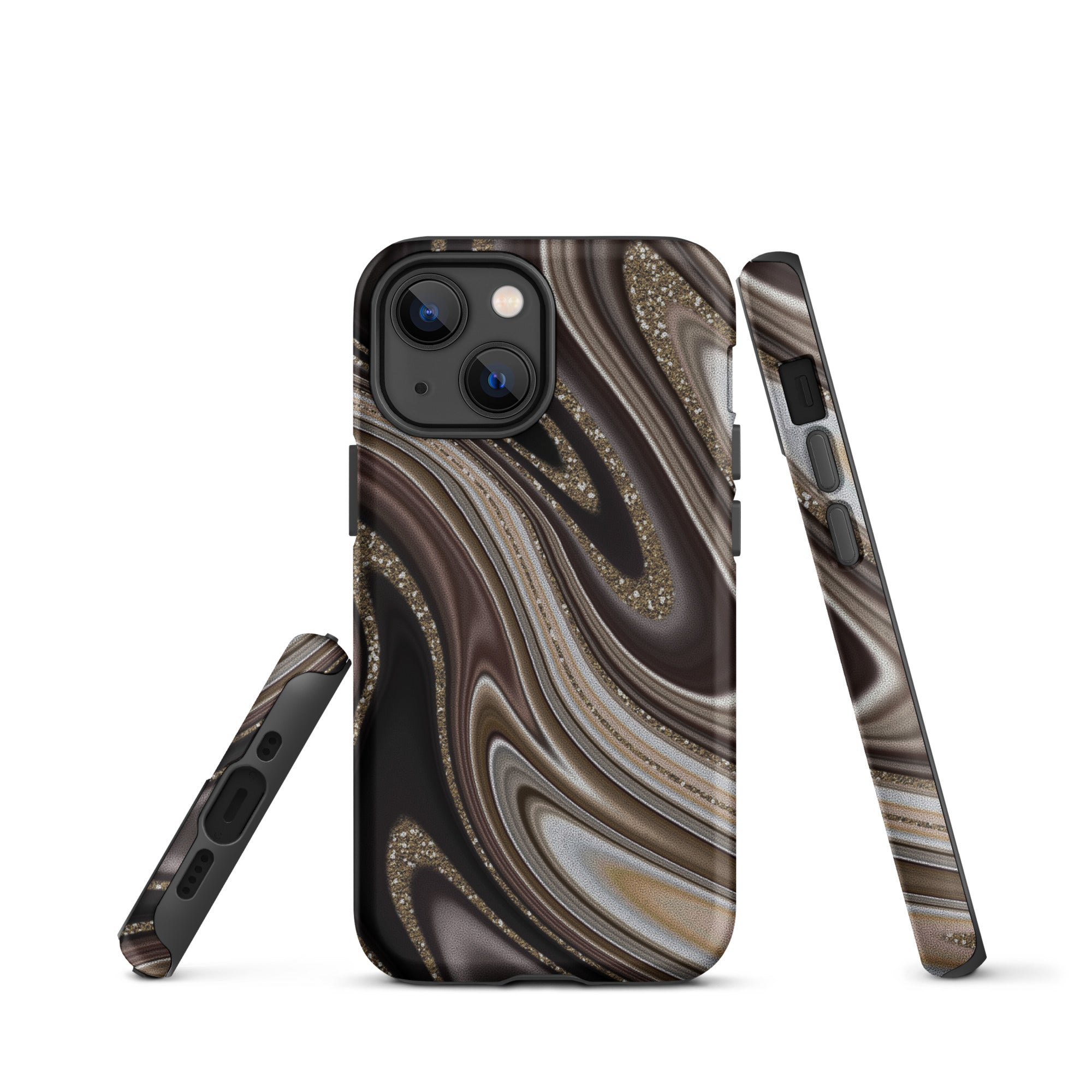 Tough Case for iPhone®- Abstract leather