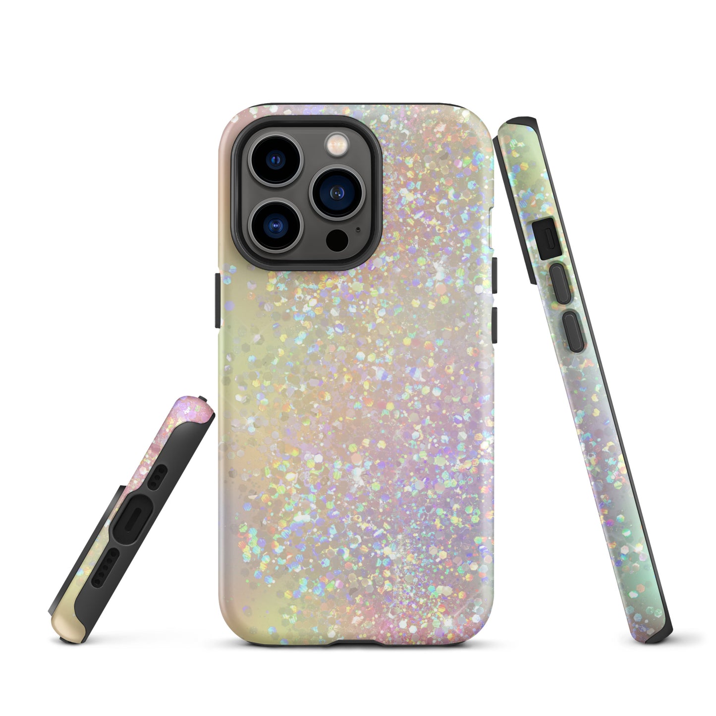 Tough Case for iPhone®- Rainbow Glitter Pattern I