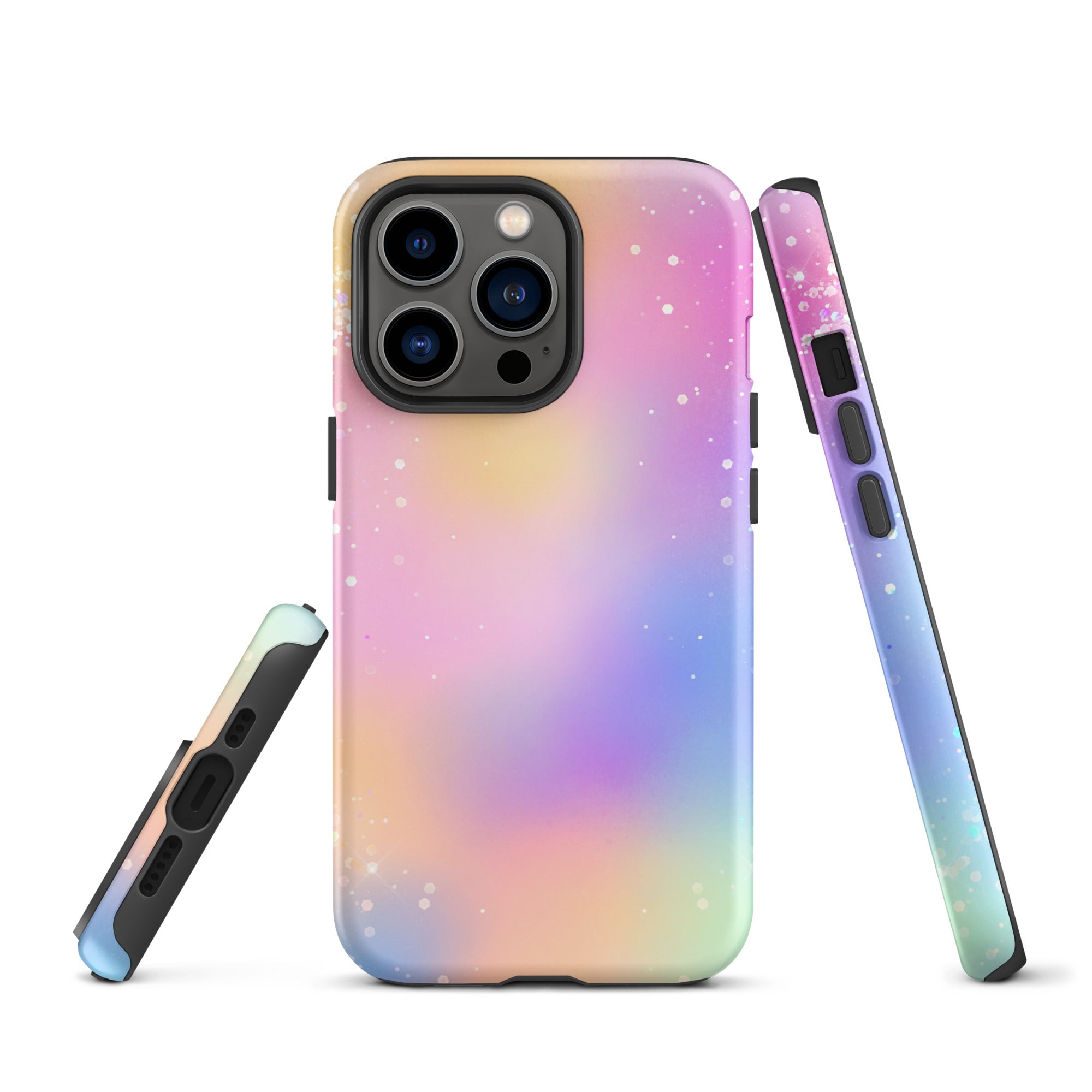 Tough Case for iPhone®- Rainbow Glitter Pattern III