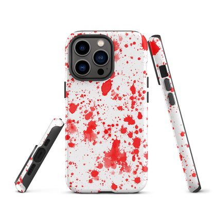 Tough Case for iPhone®- Paint Splatter Red