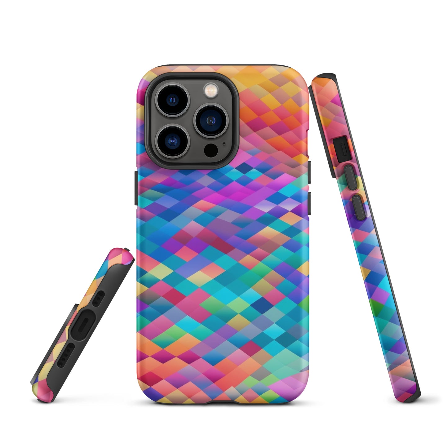 Tough Case for iPhone®- Rainbow Cloud Pattern IV
