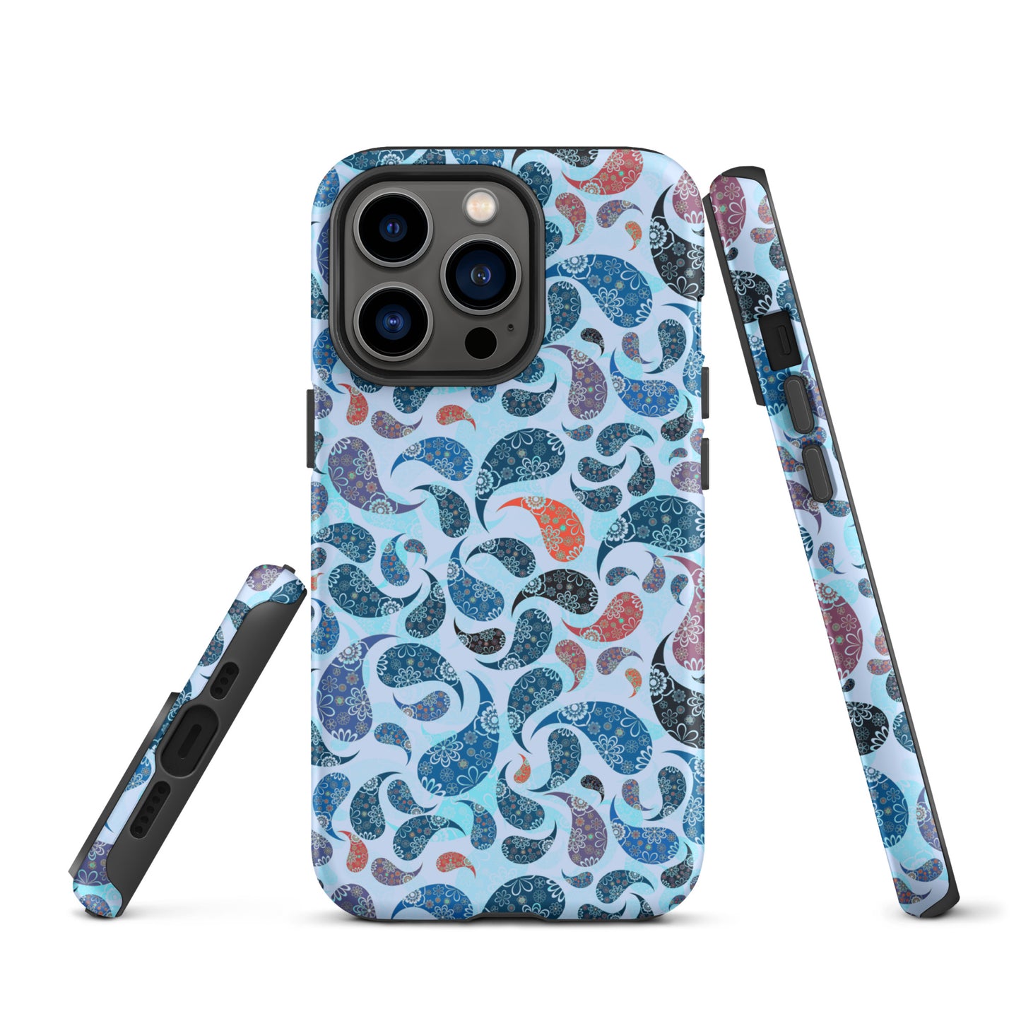 Tough Case for iPhone®- Paisley Blue
