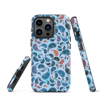 Tough Case for iPhone®- Paisley Blue