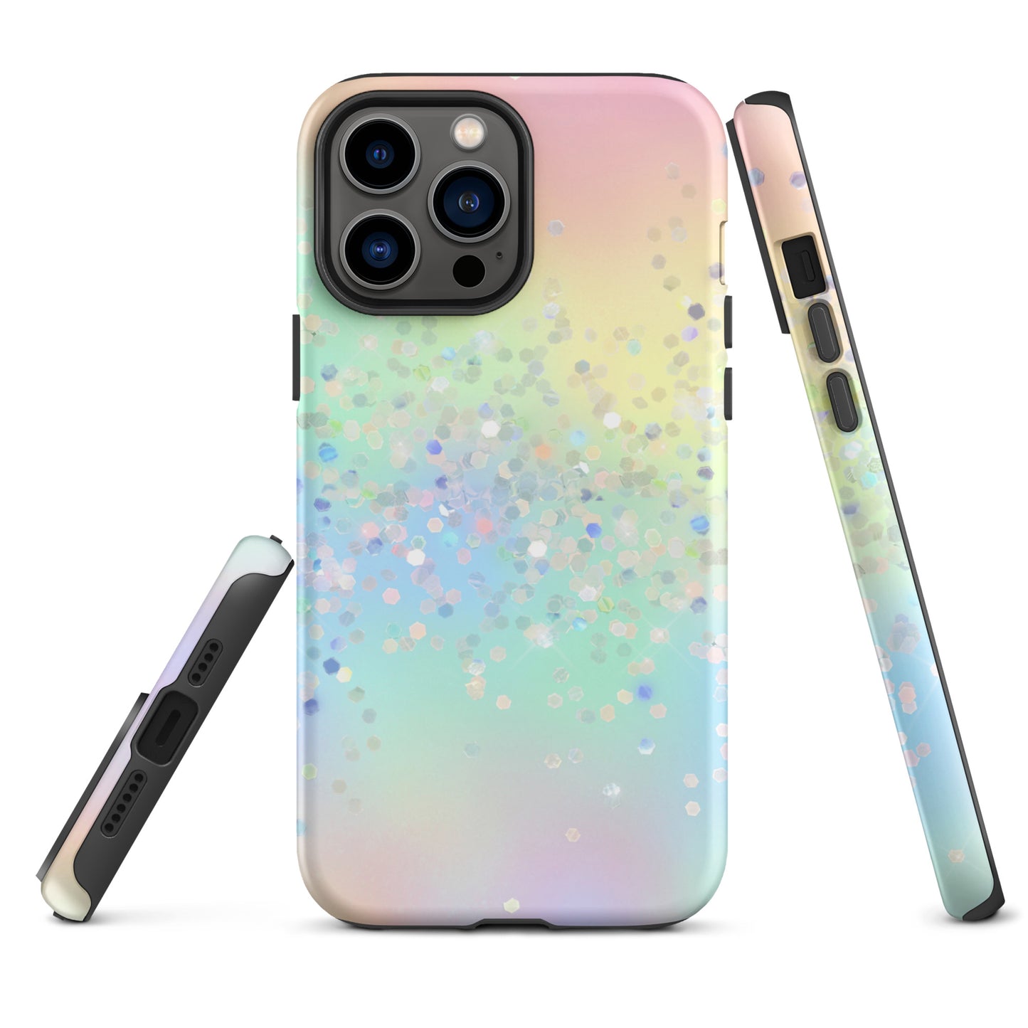 Tough Case for iPhone®- Rainbow Glitter Pattern II