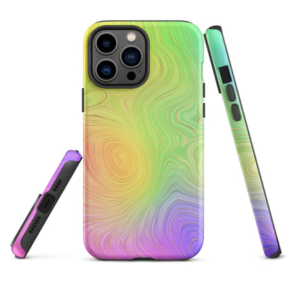 Tough Case for iPhone®- Rainbow Strata Pattern II