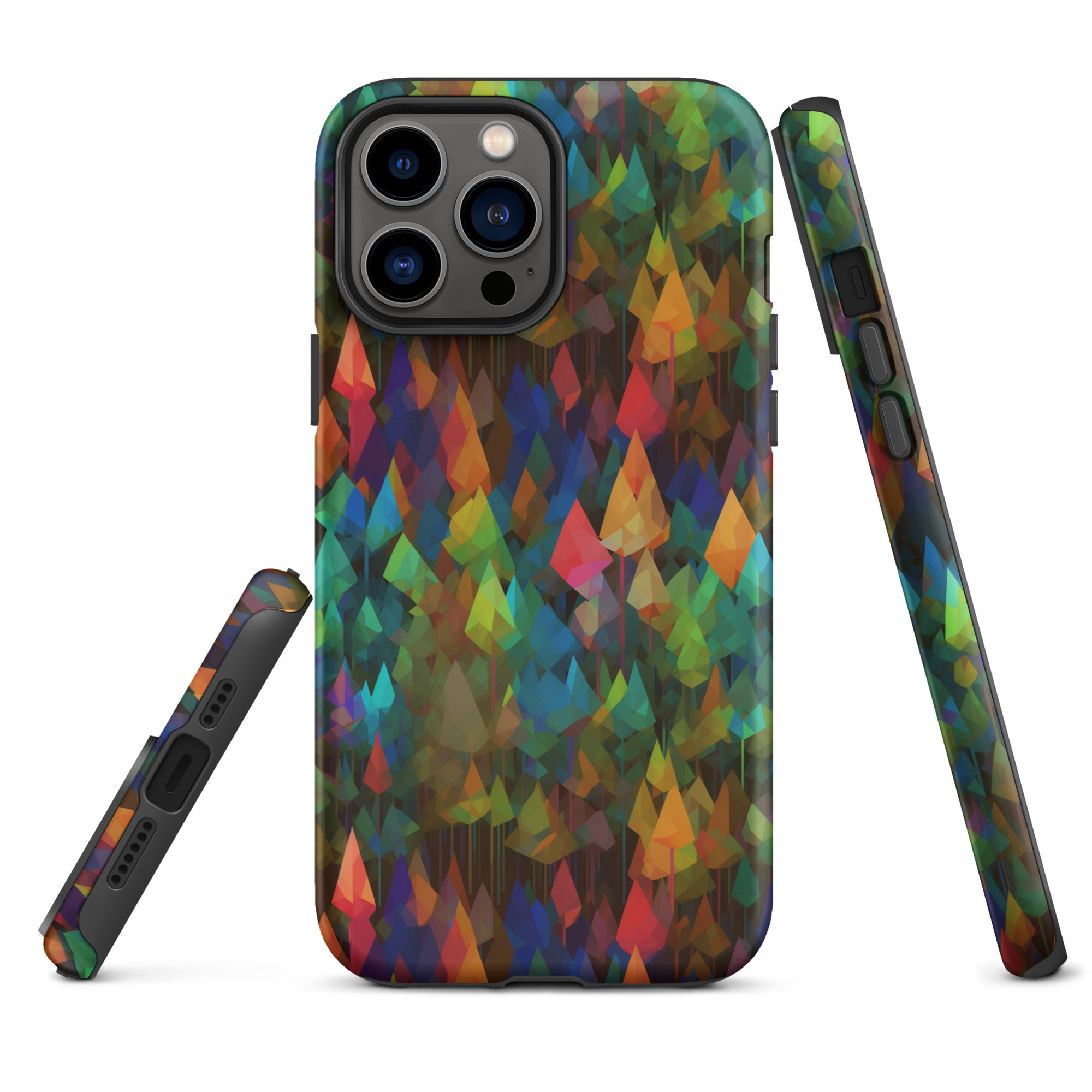 Tough Case for iPhone®- Rainbow Forest Pattern II