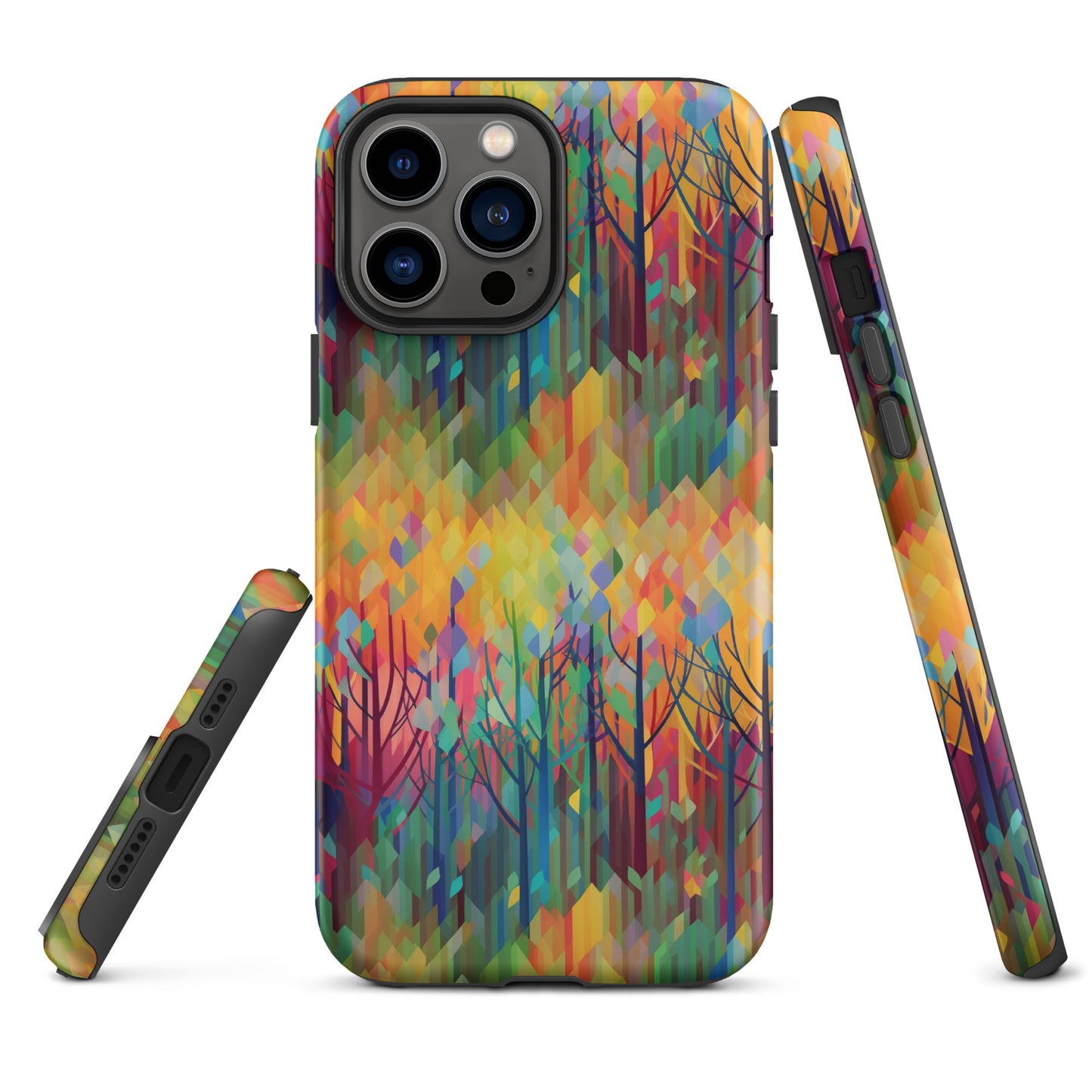 Tough Case for iPhone®- Rainbow Forest Pattern IV