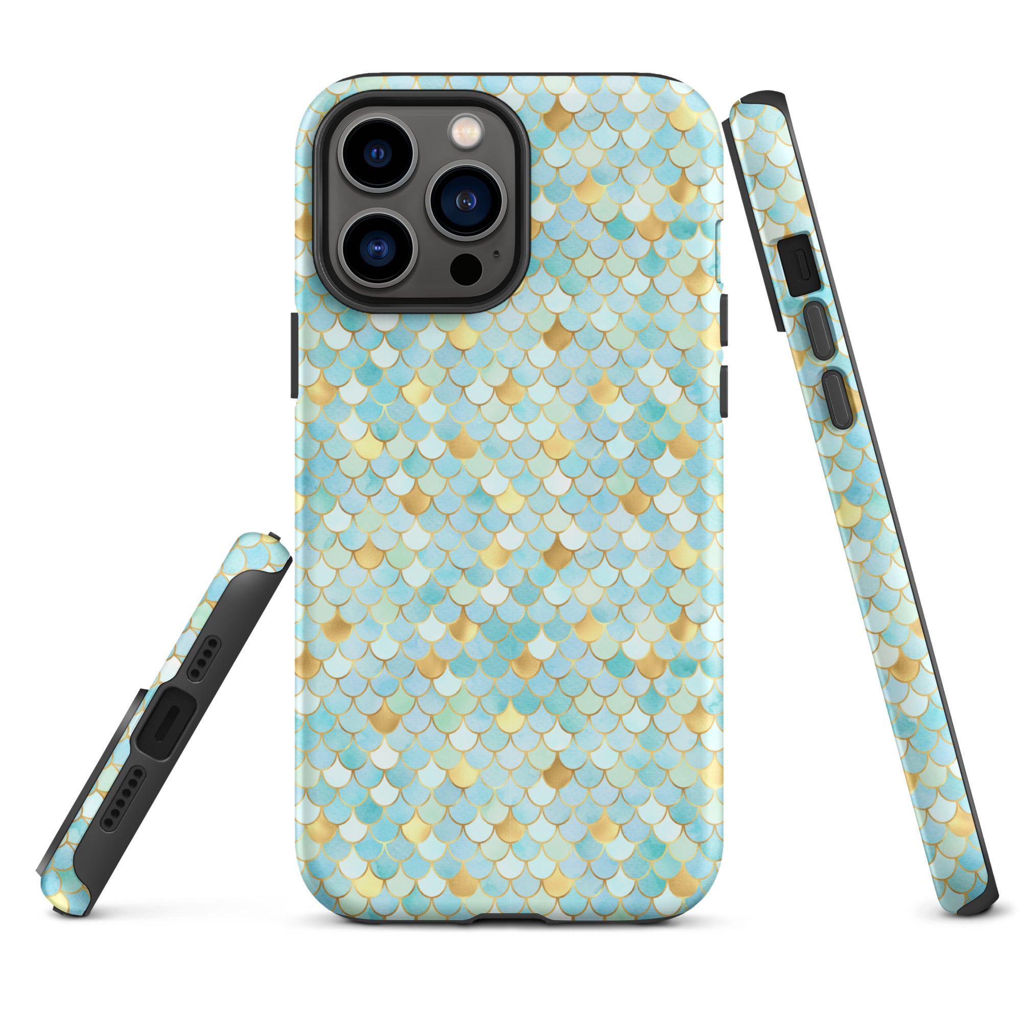 Tough Case for iPhone®- Mermaid Skin Cyan