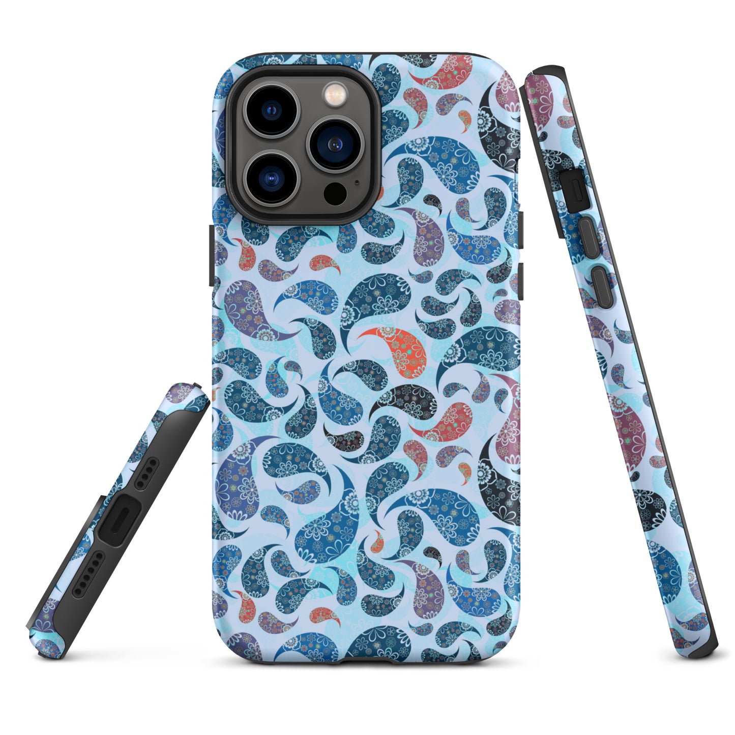 Tough Case for iPhone®- Paisley Blue