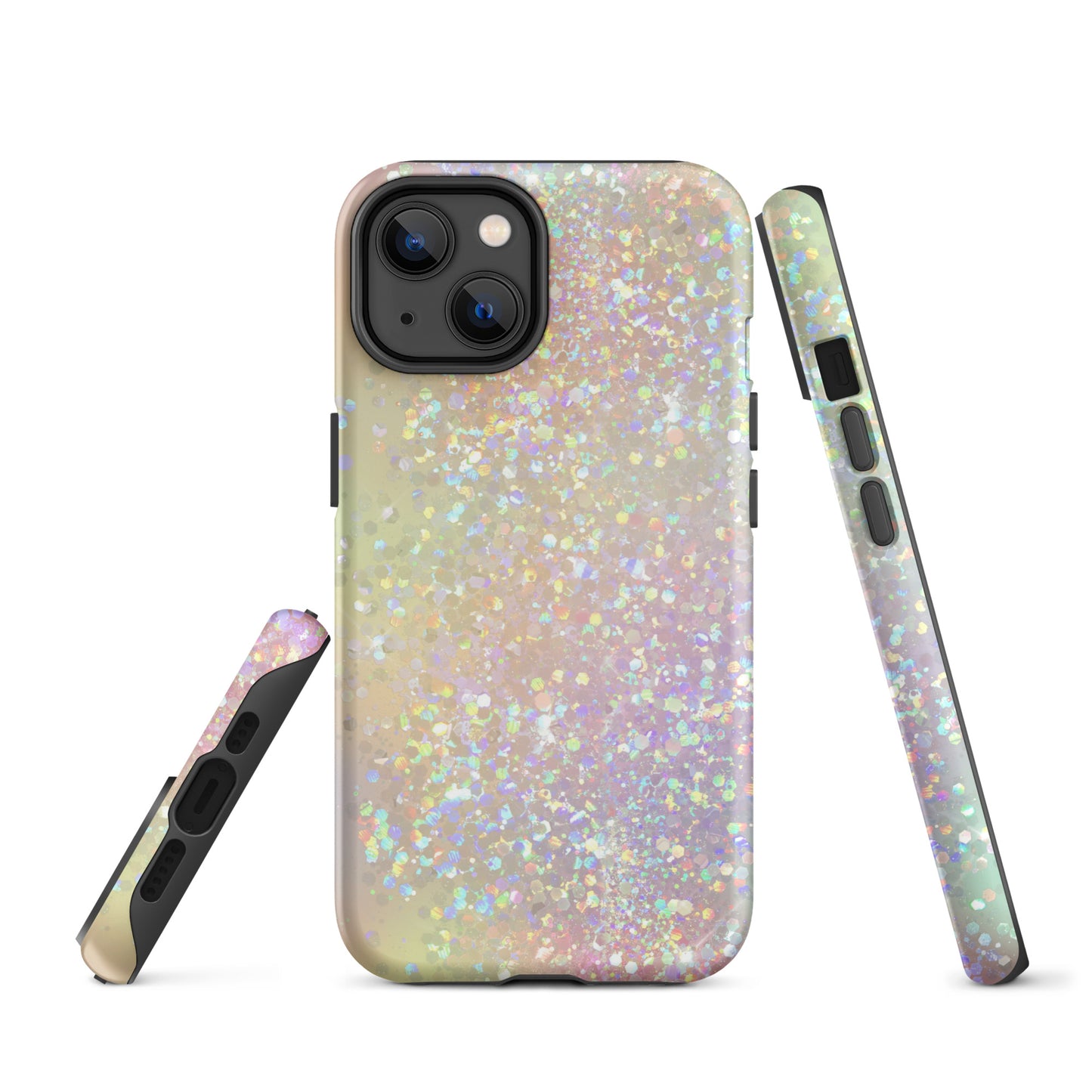 Tough Case for iPhone®- Rainbow Glitter Pattern I