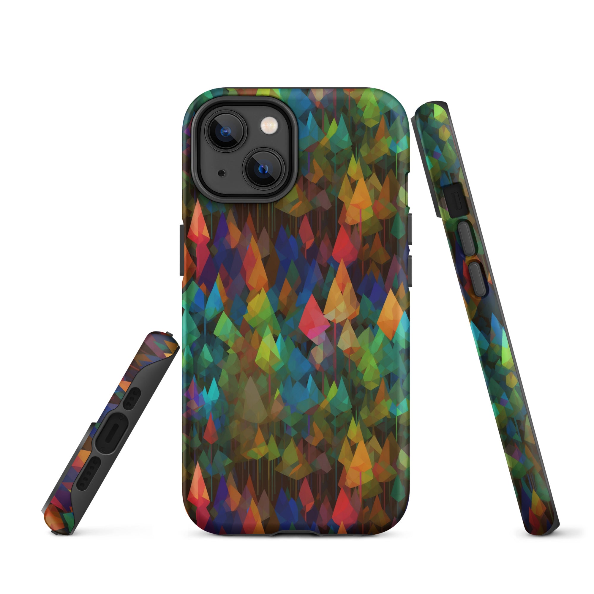 Tough Case for iPhone®- Rainbow Forest Pattern 02