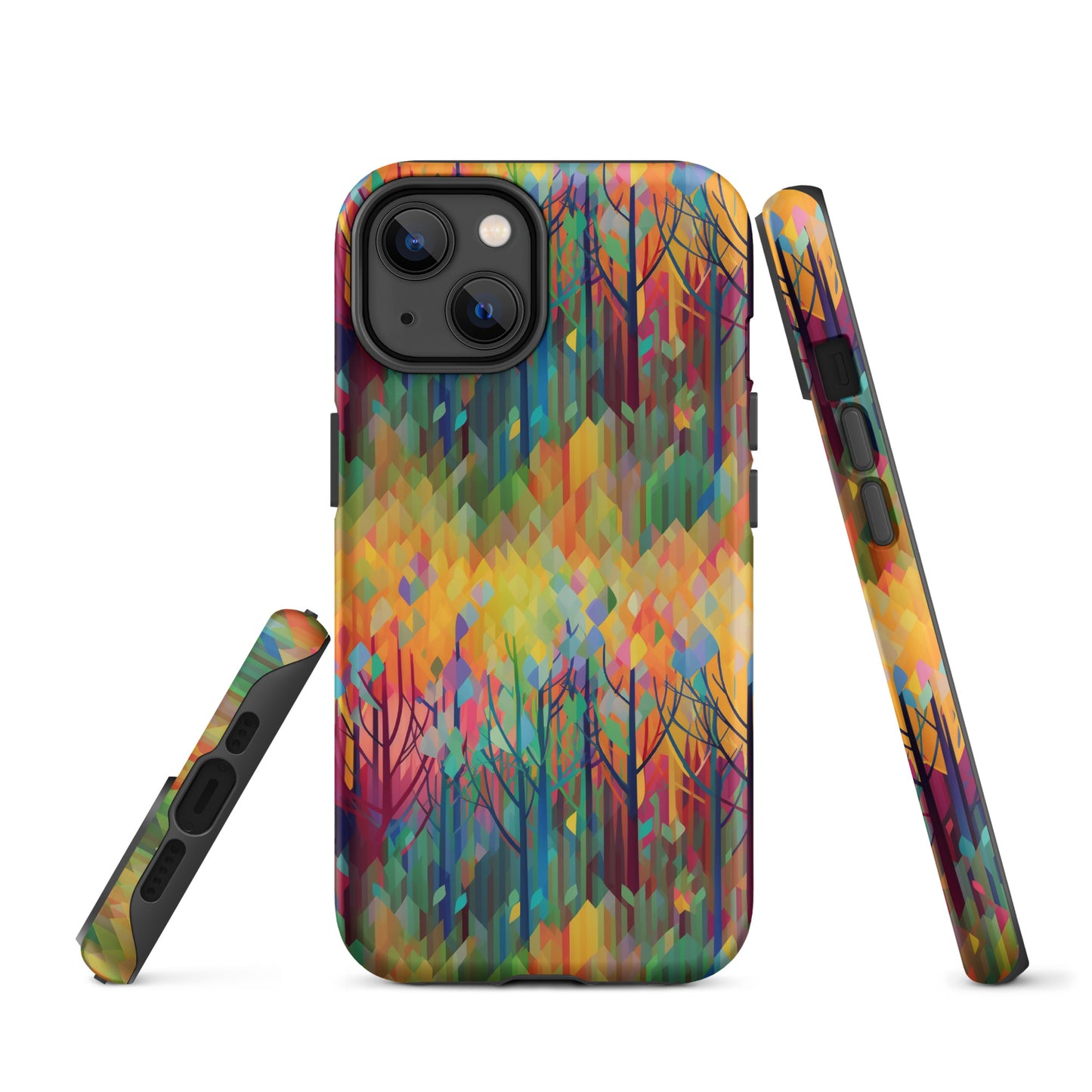 Tough Case for iPhone®- Rainbow Forest Pattern IV