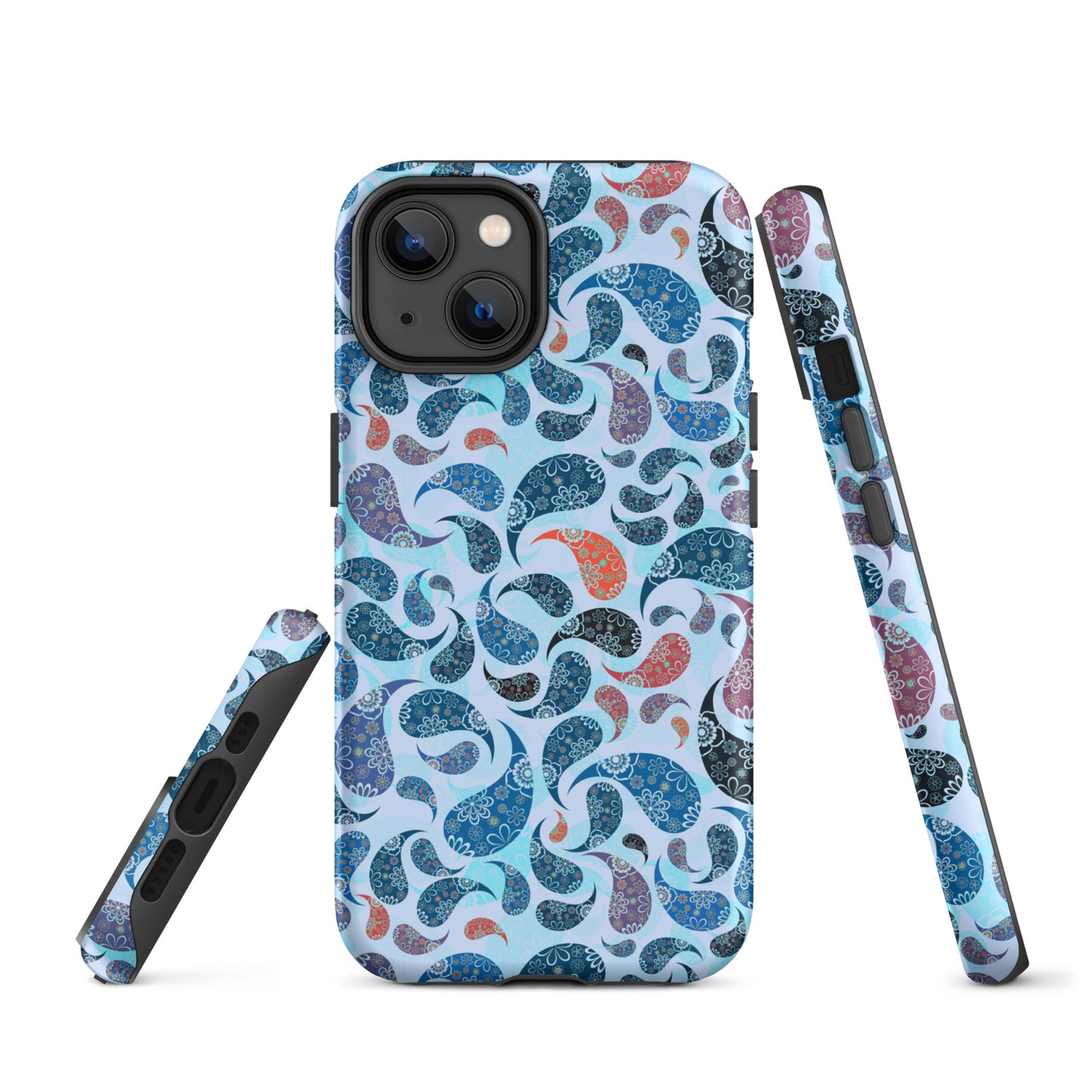 Tough Case for iPhone®- Paisley Blue