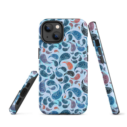 Tough Case for iPhone®- Paisley Blue