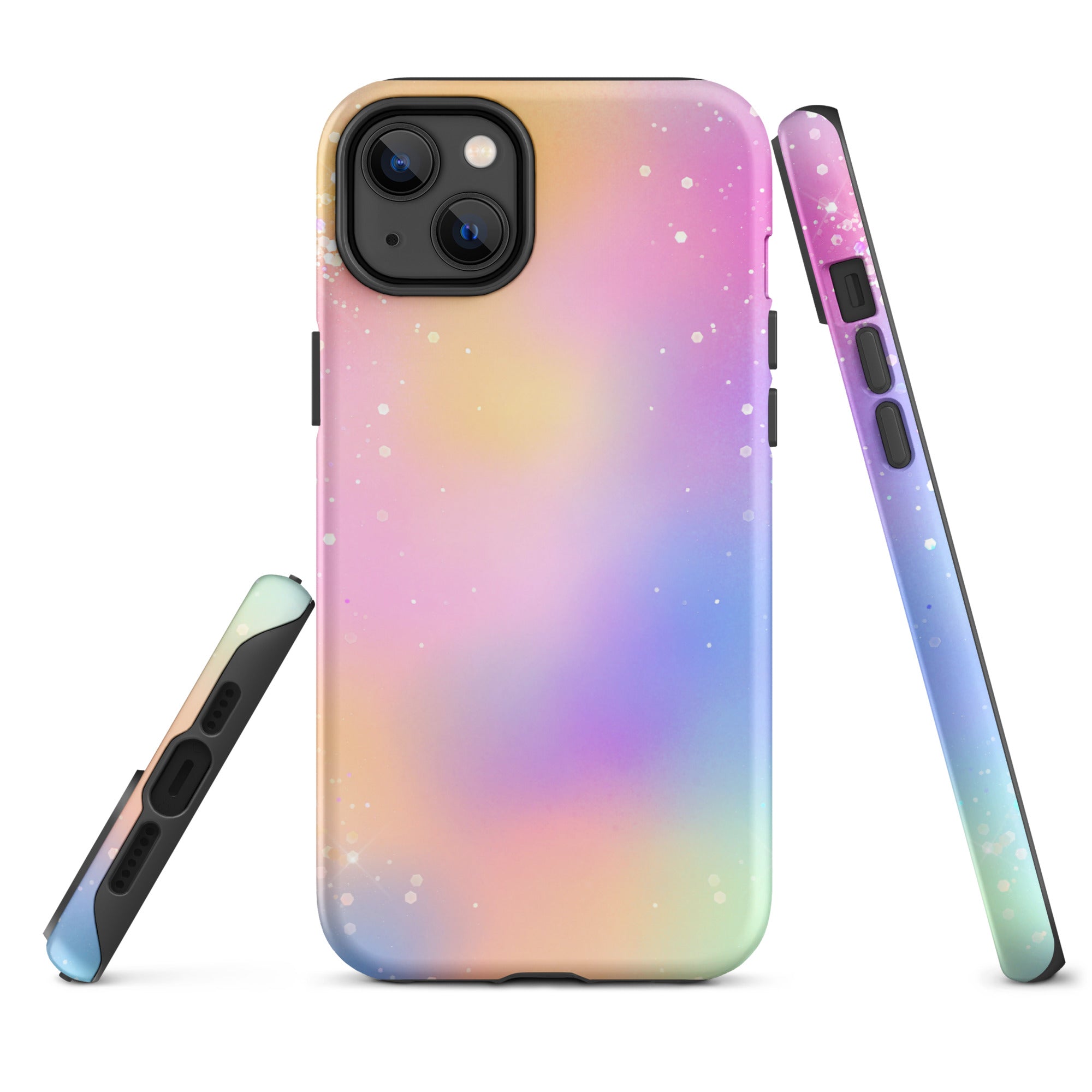 Tough Case for iPhone®- Rainbow Glitter Pattern III