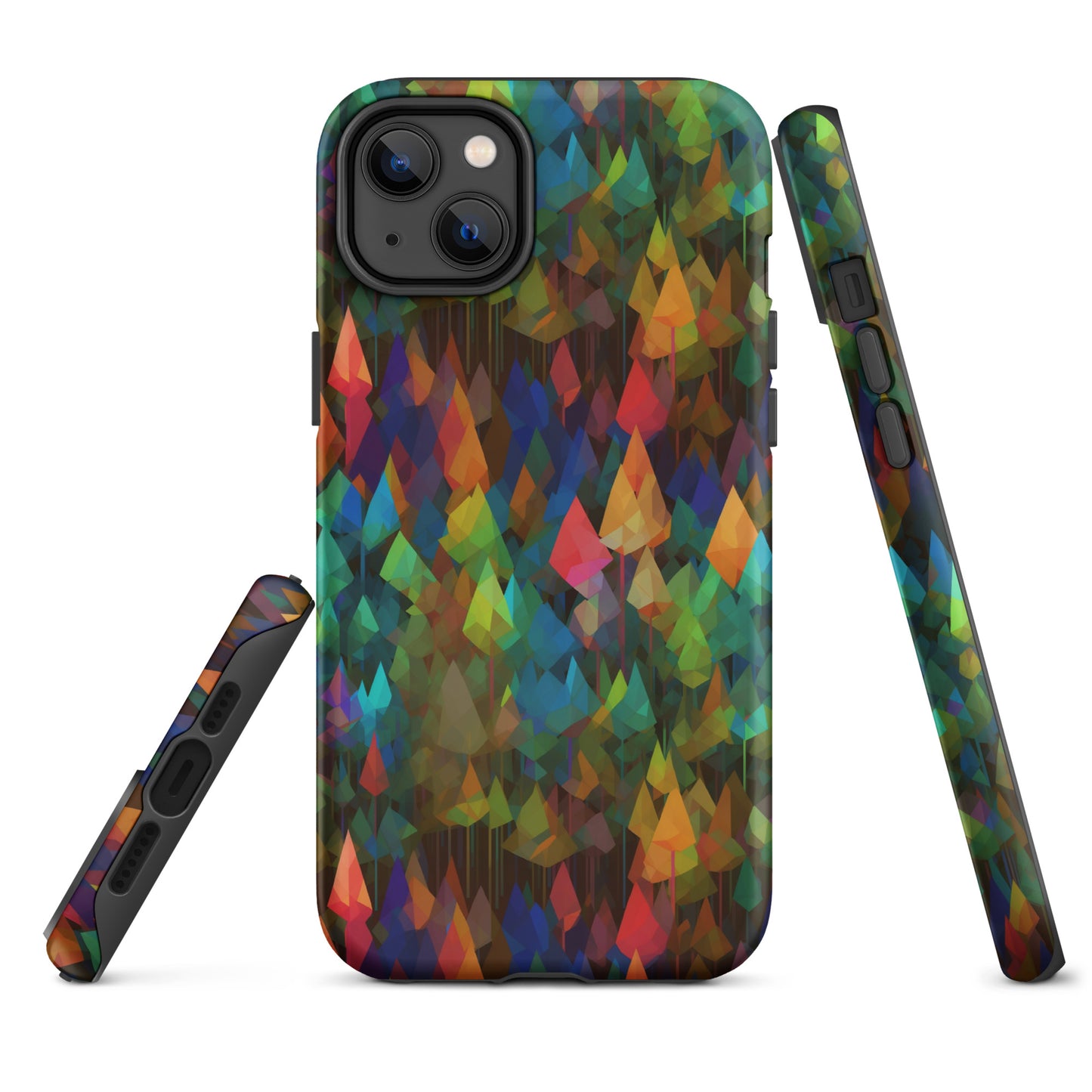 Tough Case for iPhone®- Rainbow Forest Pattern II