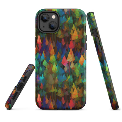 Tough Case for iPhone®- Rainbow Forest Pattern II