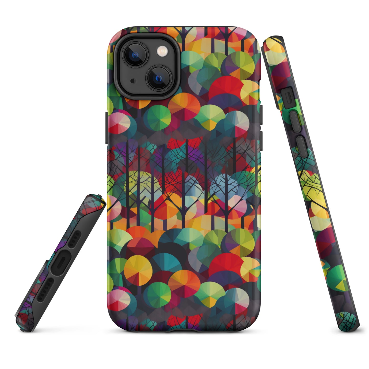 Tough Case for iPhone®- Rainbow Forest Pattern III