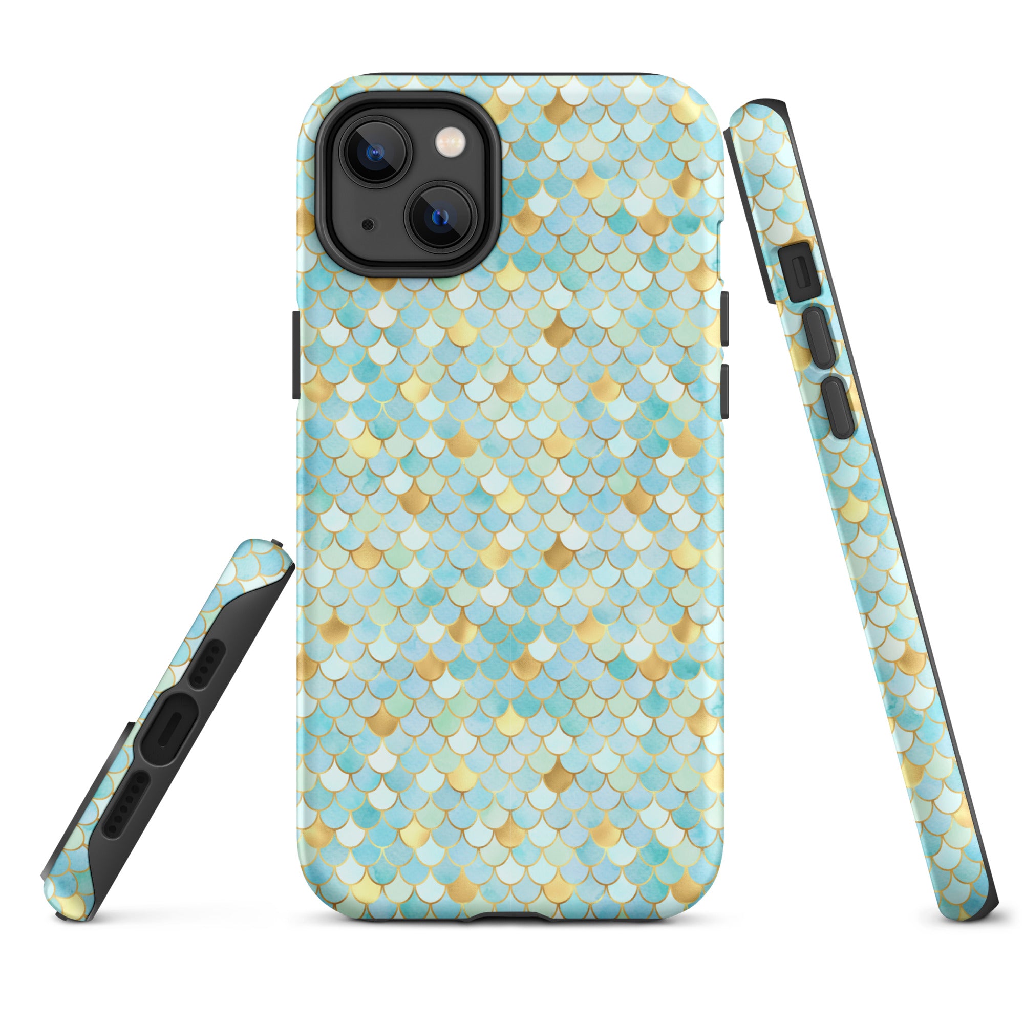 Tough Case for iPhone®- Mermaid Skin Cyan